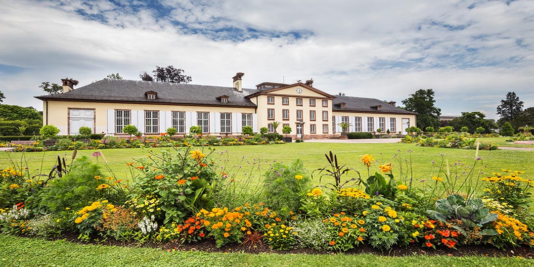 Strasbourg, France - July 07, 2019: Pavillon Josephine in the park Parc de l'Orangerie in Strasbourg in France